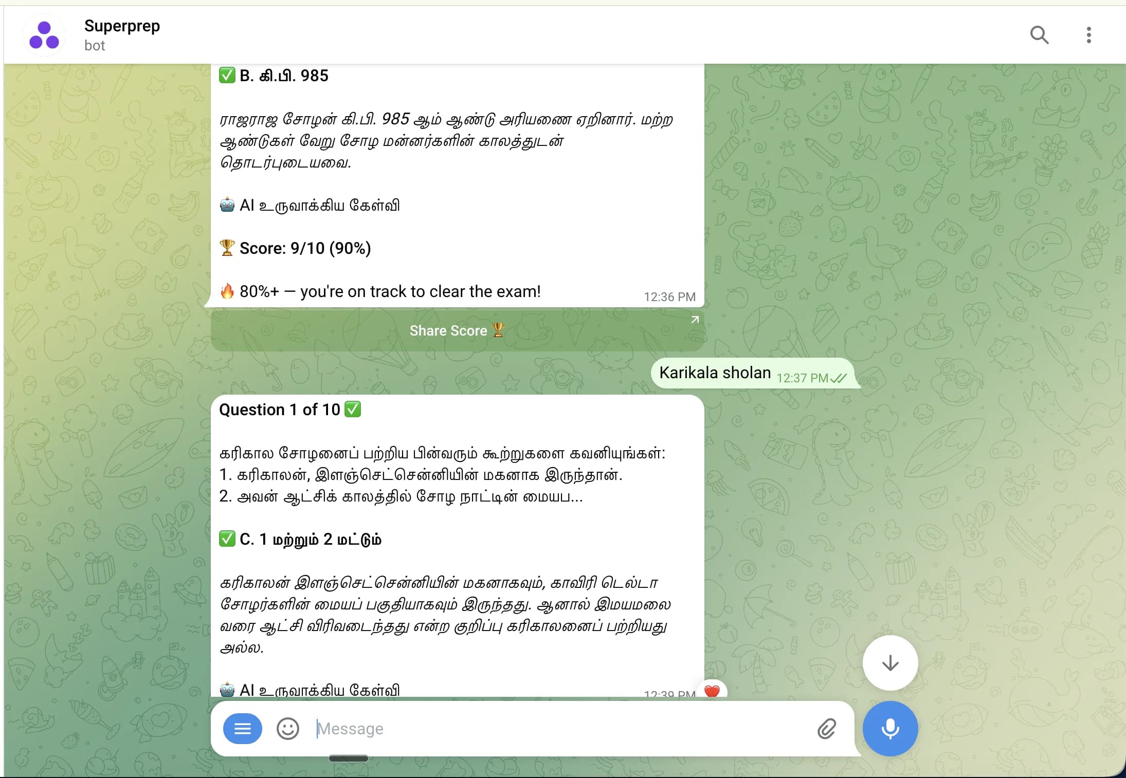 Telegram bot preview